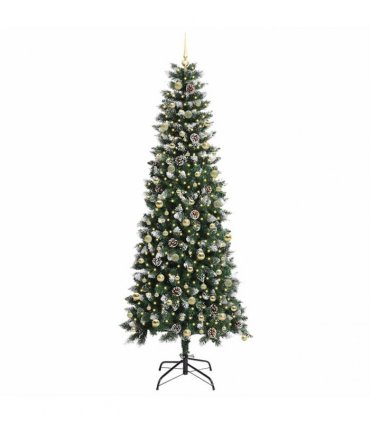 vidaXL Artificial Christmas Tree Green 240 cm PVC and Plastic