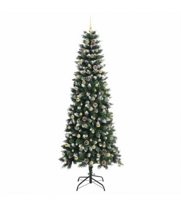vidaXL Artificial Christmas Tree Green 240 cm PVC and Plastic