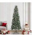 vidaXL Artificial Christmas Tree Green 240 cm PVC and Plastic