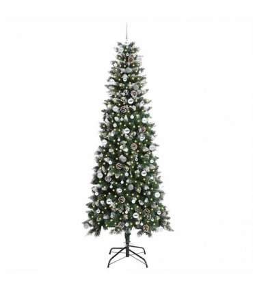 vidaXL Artificial Christmas Tree Green 240 cm PVC and Plastic