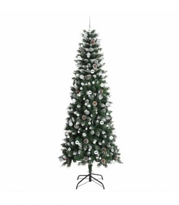 vidaXL Artificial Christmas Tree Green 240 cm PVC and Plastic