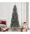 vidaXL Artificial Christmas Tree Green 240 cm PVC and Plastic