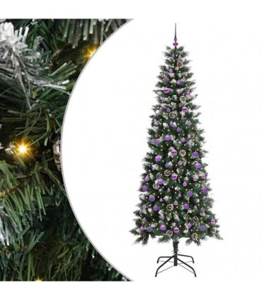 vidaXL Artificial Christmas Tree Green 240 cm PVC and Plastic