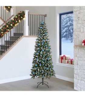 vidaXL Artificial Christmas Tree Green 240 cm PVC and Plastic
