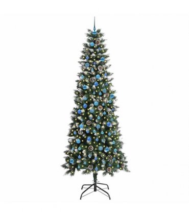 vidaXL Artificial Christmas Tree Green 240 cm PVC and Plastic