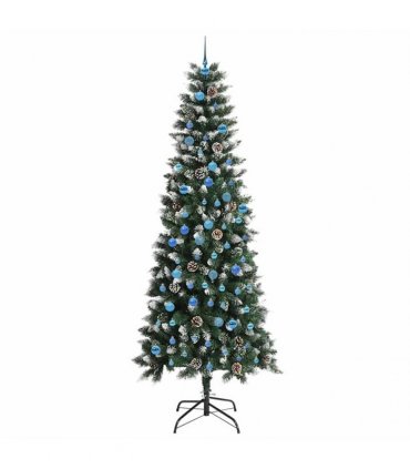 vidaXL Artificial Christmas Tree Green 240 cm PVC and Plastic