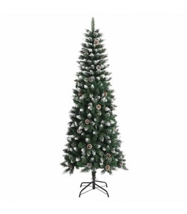 vidaXL Artificial Christmas Tree Green 240 cm PVC and Plastic