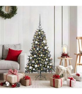 vidaXL Artificial Christmas Tree with 150 LEDs with Stand Green 120 cm