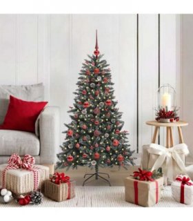 vidaXL Artificial Christmas Tree Green 120 cm PVC and Plastic