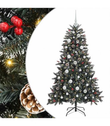 vidaXL Artificial Christmas Tree Green 120 cm PVC and Plastic