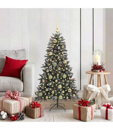 vidaXL Artificial Christmas Tree Green 120 cm PVC and Plastic