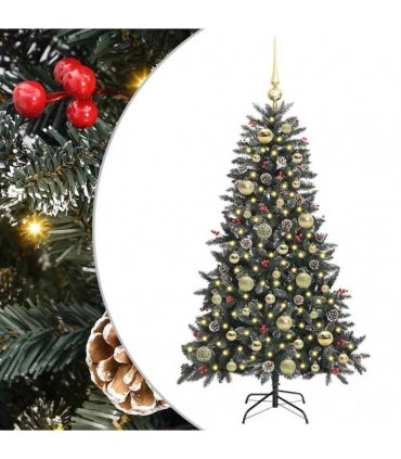 vidaXL Artificial Christmas Tree Green 120 cm PVC and Plastic