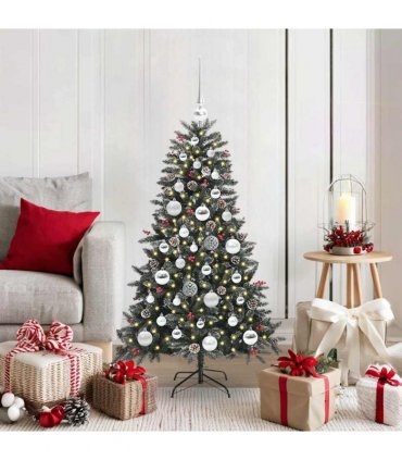 vidaXL Artificial Christmas Tree Green 120 cm PVC and Plastic