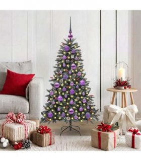 vidaXL Artificial Christmas Tree Green 120 cm PVC and Plastic