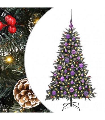 vidaXL Artificial Christmas Tree Green 120 cm PVC and Plastic