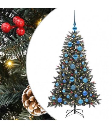 vidaXL Artificial Christmas Tree Green 120 cm PVC and Plastic