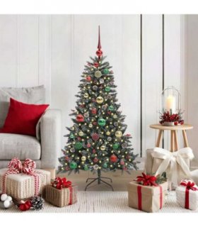 vidaXL Artificial Christmas Tree Green 120 cm PVC and Plastic