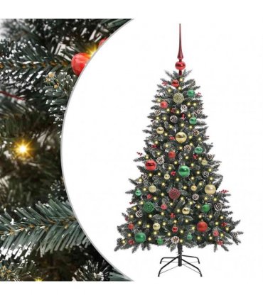 vidaXL Artificial Christmas Tree Green 120 cm PVC and Plastic