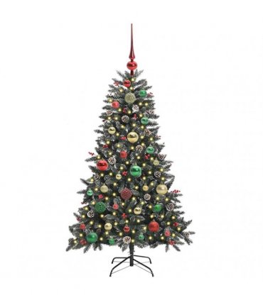 vidaXL Artificial Christmas Tree Green 120 cm PVC and Plastic