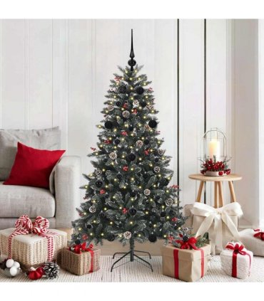 vidaXL Artificial Christmas Tree Green 150 cm PVC and Plastic