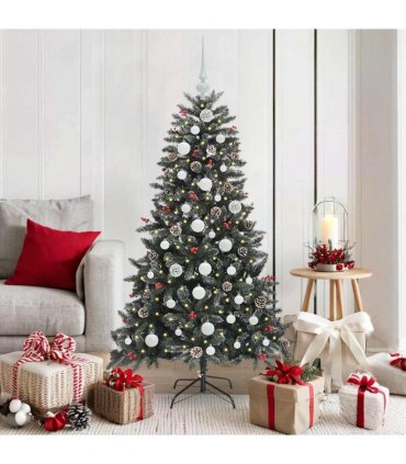 vidaXL Artificial Christmas Tree Green 150 cm PVC and Plastic