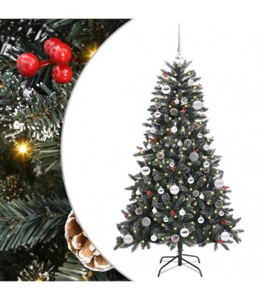 vidaXL Artificial Christmas Tree Green 150 cm PVC and Plastic