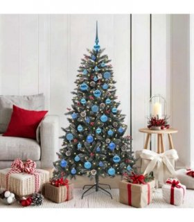 vidaXL Artificial Christmas Tree Green 150 cm PVC and Plastic