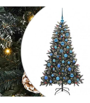 vidaXL Artificial Christmas Tree Green 150 cm PVC and Plastic
