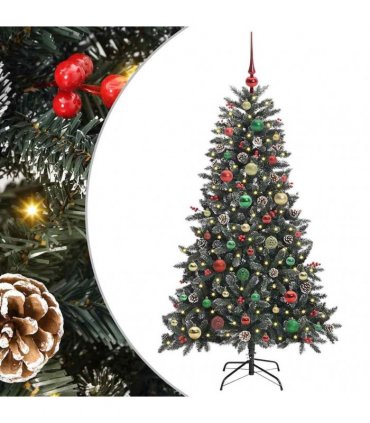 vidaXL Artificial Christmas Tree Green 150 cm PVC and Plastic