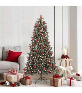 vidaXL Artificial Christmas Tree Green 180 cm PVC and Plastic