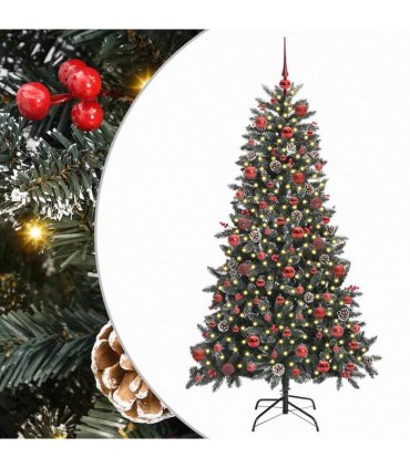 vidaXL Artificial Christmas Tree Green 180 cm PVC and Plastic