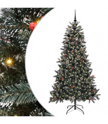 vidaXL Artificial Christmas Tree Green 180 cm PVC and Plastic