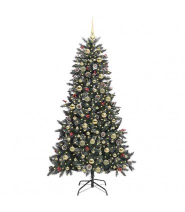 vidaXL Artificial Christmas Tree Green 180 cm PVC and Plastic