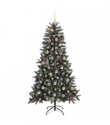 vidaXL Artificial Christmas Tree Green 180 cm PVC and Plastic