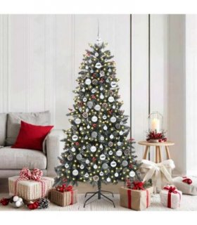 vidaXL Artificial Christmas Tree Green 180 cm PVC and Plastic
