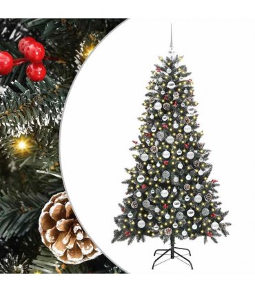 vidaXL Artificial Christmas Tree Green 180 cm PVC and Plastic