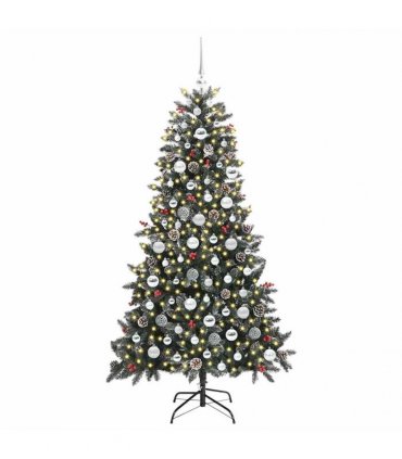 vidaXL Artificial Christmas Tree Green 180 cm PVC and Plastic