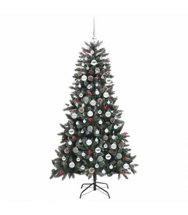 vidaXL Artificial Christmas Tree Green 180 cm PVC and Plastic