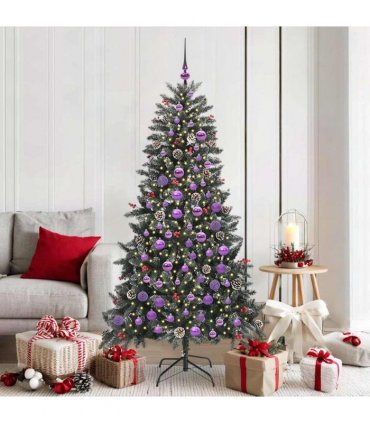 vidaXL Artificial Christmas Tree Green 180 cm PVC and Plastic