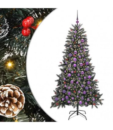 vidaXL Artificial Christmas Tree Green 180 cm PVC and Plastic