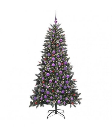 vidaXL Artificial Christmas Tree Green 180 cm PVC and Plastic