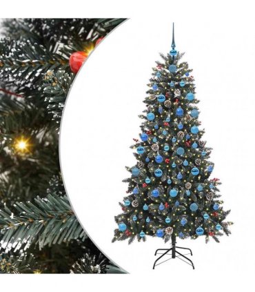 vidaXL Artificial Christmas Tree Green 180 cm PVC and Plastic