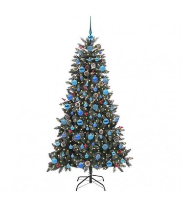 vidaXL Artificial Christmas Tree Green 180 cm PVC and Plastic