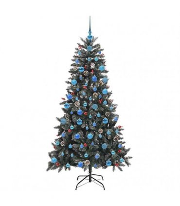 vidaXL Artificial Christmas Tree Green 180 cm PVC and Plastic