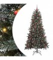 vidaXL Artificial Christmas Tree Green 210 cm PVC and Plastic