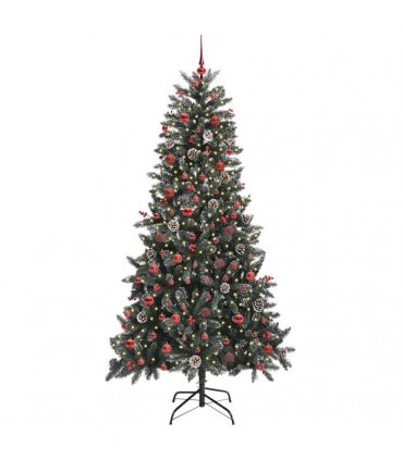 vidaXL Artificial Christmas Tree Green 210 cm PVC and Plastic
