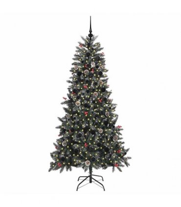 vidaXL Artificial Christmas Tree Green 210 cm PVC and Plastic