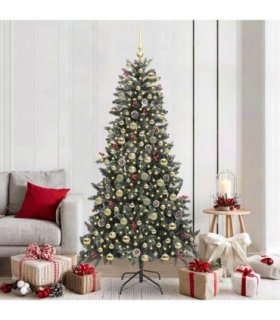 vidaXL Artificial Christmas Tree Green 210 cm PVC and Plastic
