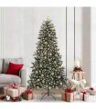 vidaXL Artificial Christmas Tree Green 210 cm PVC and Plastic