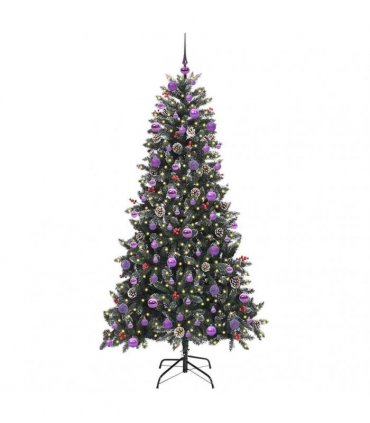 vidaXL Artificial Christmas Tree Green 210 cm PVC and Plastic